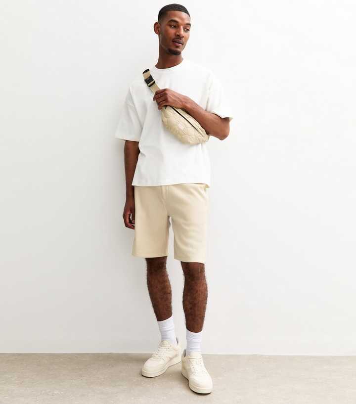 Jack & Jones Cream Ribbed Shorts