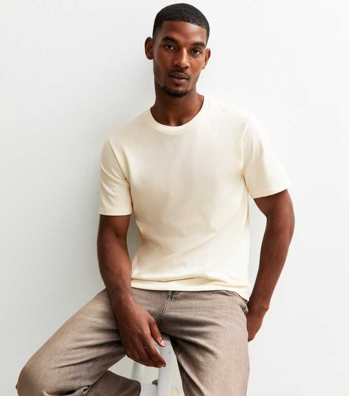 Jack & Jones White Textured Crew Neck Short Sleeve T-Shirt