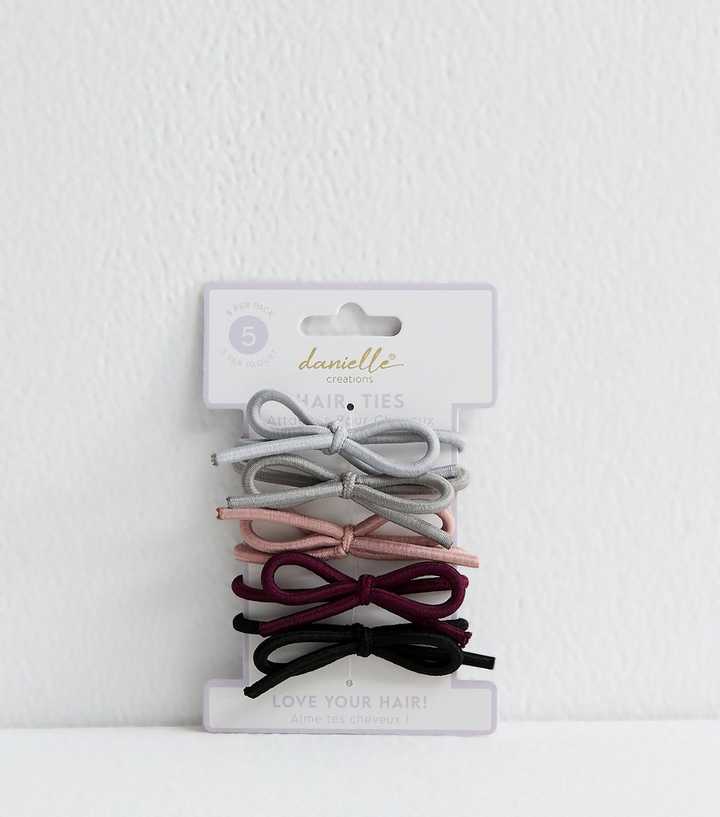 Danielle Creations Pack of 5 Bow Hair Ties