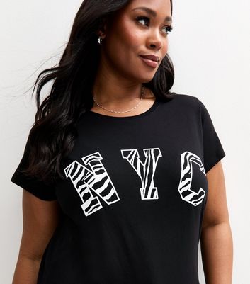 black slogan t shirt women