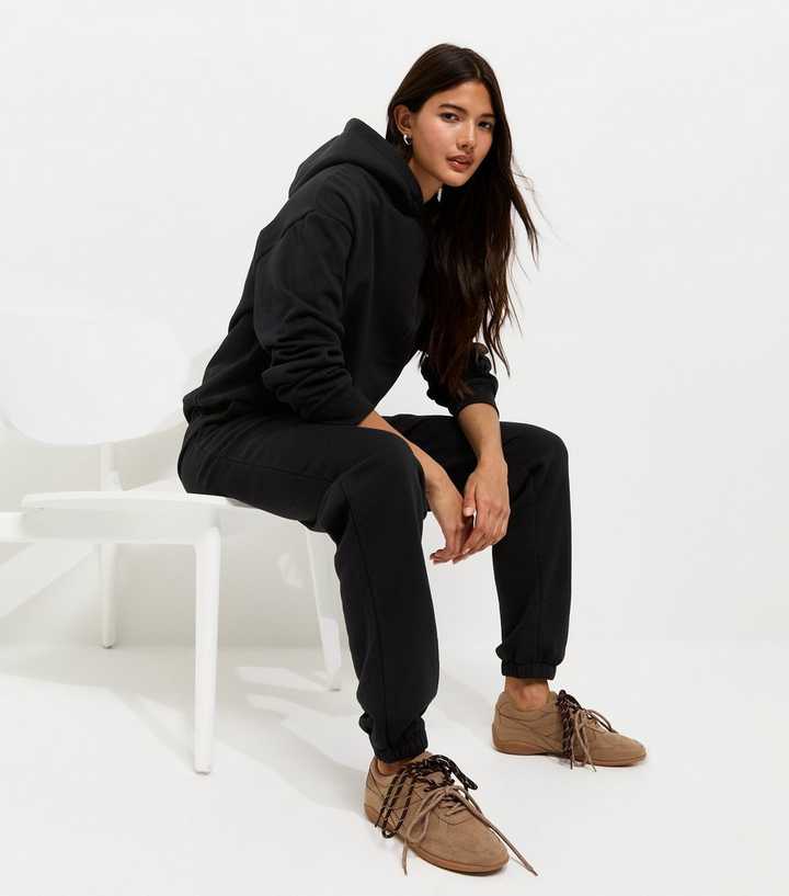 Black Cuffed Ankle Joggers