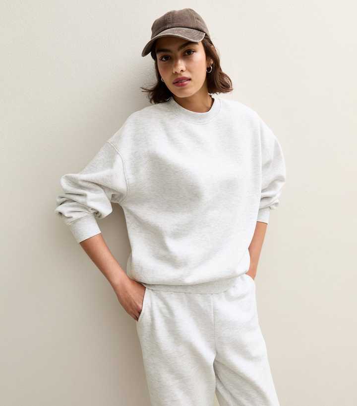 Grey Relaxed Fit Crew Neck Sweatshirt
