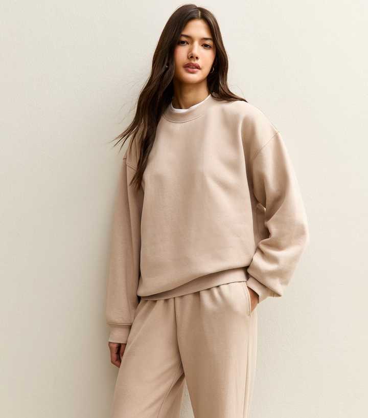 Mink Relaxed Fit Crew Neck Sweatshirt