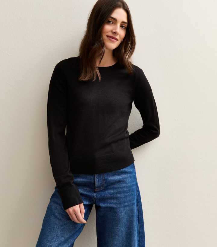 Black Crew Neck Jumper