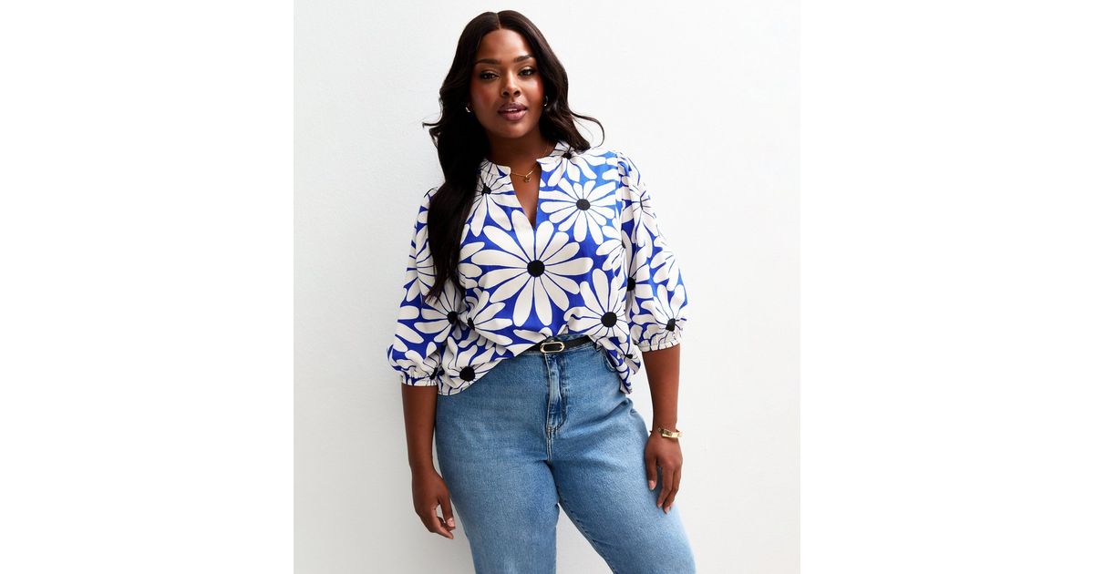 Blue Floral Print Top main image 1