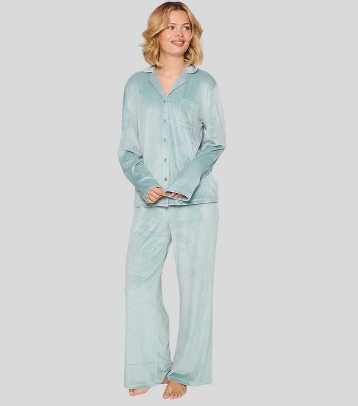 Pyjama 2 Pièces Vert Doux à Bretelles Torsadées – Taille M, Neuf Avec étiquettes