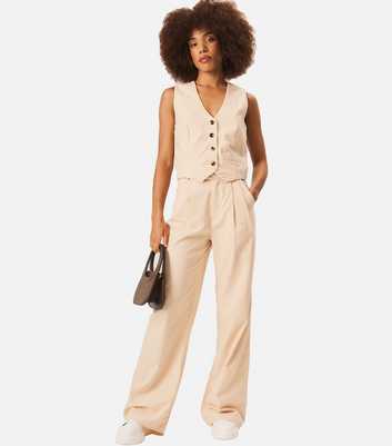 Gini London Stone Pleated Tailored Trousers