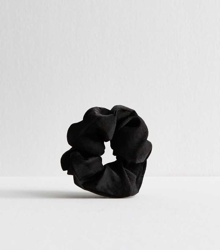 Black Satin Scrunchie