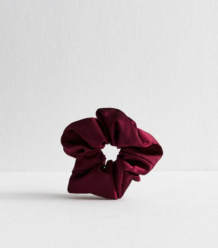 Dark Burgundy Satin Scrunchie