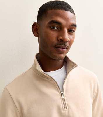Stone Regular Quarter Zip Sweatshirt