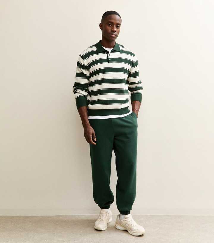 Dark Green Oversized Cuffed Ankle Joggers