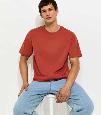 Rust Brown Oversized Short Sleeve T-Shirt