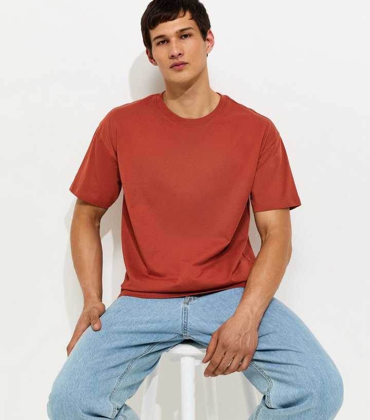 Rust Brown Oversized Short Sleeve T-Shirt