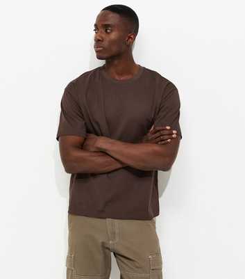 Dark Brown Oversized Short Sleeve T-Shirt