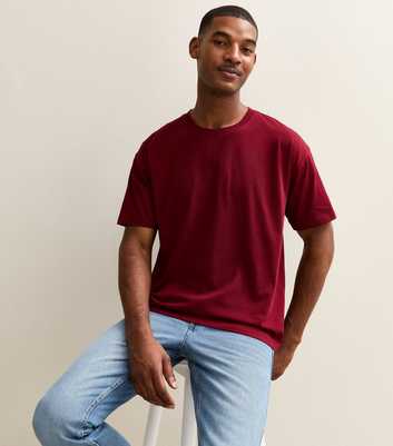 Dark Burgundy Oversized Short Sleeve T-Shirt