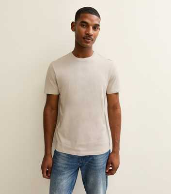 Stone Regular Crew Neck Jersey T-Shirt
