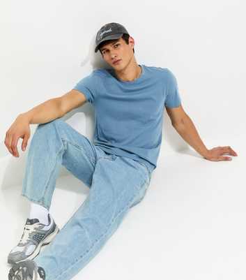 Bright Blue Regular Crew Neck Jersey T-Shirt