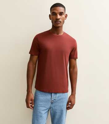 Red Regular Crew Neck Jersey T-Shirt