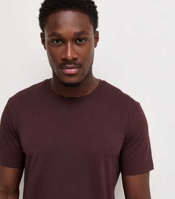 Dark Burgundy Regular Crew Neck Jersey T-Shirt