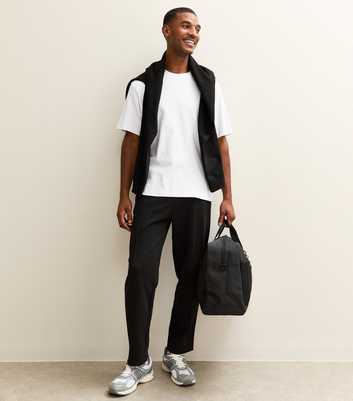 Black Regular Pintuck Jersey Straight Leg Joggers