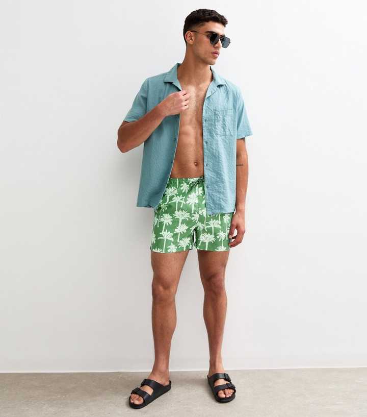 Swimwear Forest Green Shorts Mens PALM GREEN Resort Shorts