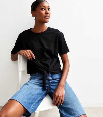 Black Tie Front T-Shirt