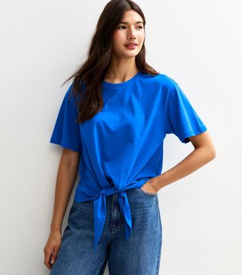 ladies tie front t shirt