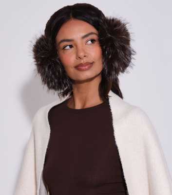 South Beach Dark Brown Fluffy Earmuffs