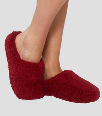 Loungeable Dark Burgundy Cosy Mule Slippers