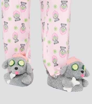 Loungeable Grey Doggy Slippers