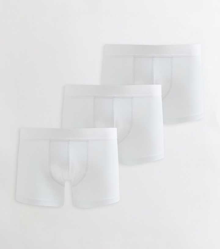 Mens Pack Of 3 White Boxers