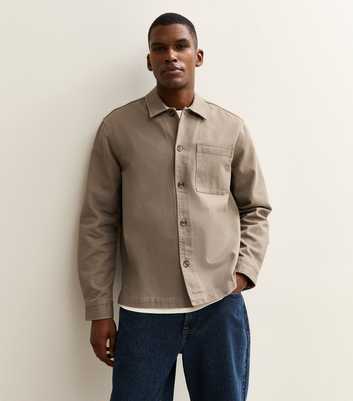 Mink Boxy Heavyweight Twill Overshirt