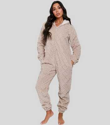 Loungeable Mink Cable Fleece Onesie