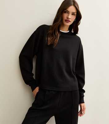 Tall Premium Black Jersey Sweatshirt