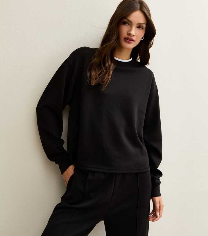 Tall Premium Black Jersey Sweatshirt