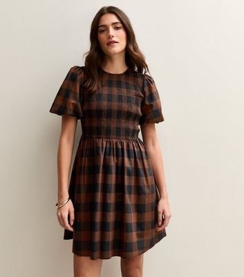 ワンピース ANDMARY Becky check mini dress brown andmary on X: 