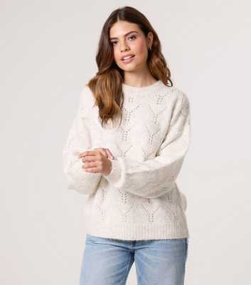 Blue Vanilla Stone Open Knit Jumper