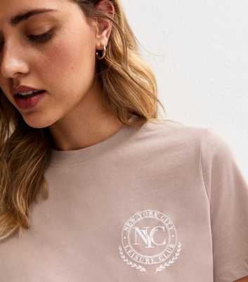 Mink Crest Logo Crew Neck T-Shirt