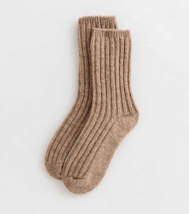 Oatmeal Chunky Rib Ankle Socks
