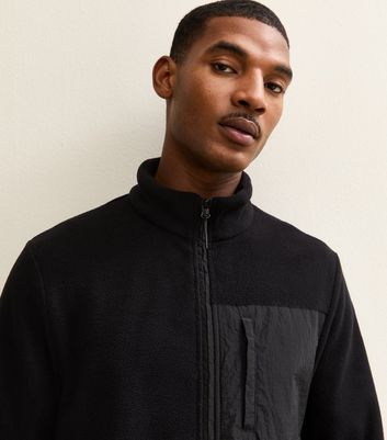 Black Regular Fleece Tech Jacket | New Look Black Regular Fleece Tech Jacket | New Look