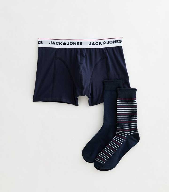 Jack & Jones Navy Boxers and Socks Gift Set