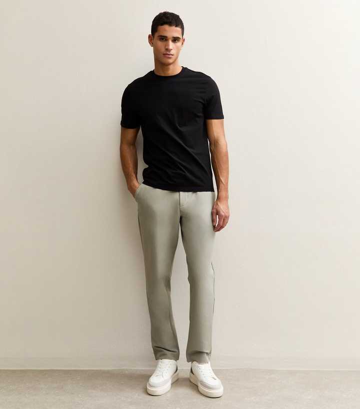 Jack & Jones Light Grey Regular Drawstring Trousers