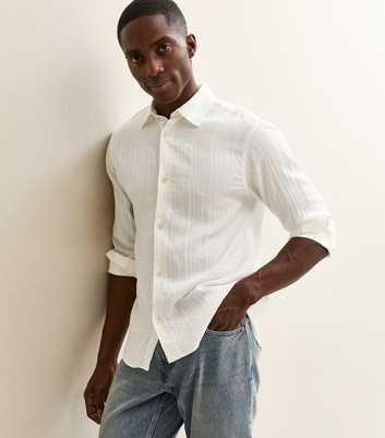 Jack & Jones Off White Kingston Long Sleeve Shirt