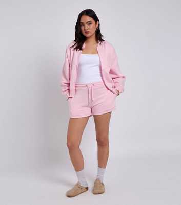 Urban Bliss Pink Zipped Bomber and Shorts Set