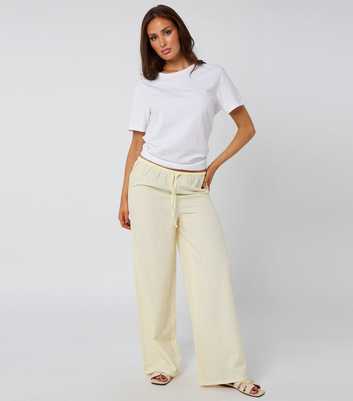 Urban Bliss Lemon Yellow Wide Leg Elasticated Trousers