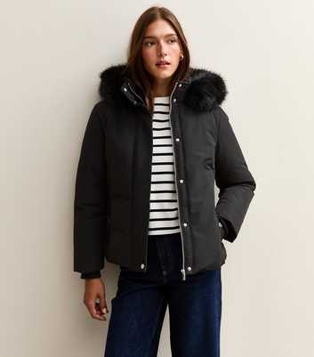 Premium Black Hooded Puffer Jacket