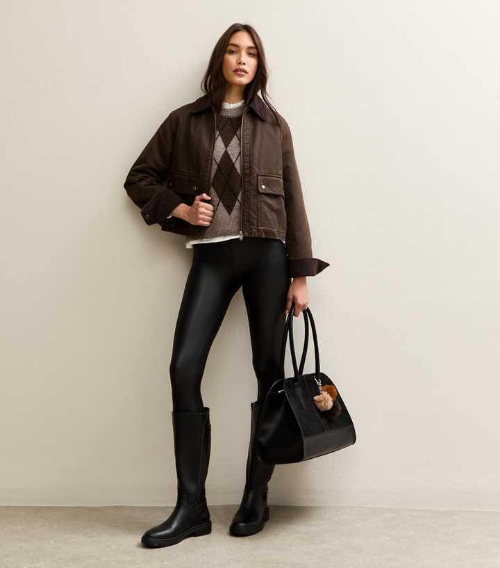 Black Wet Look Leggings