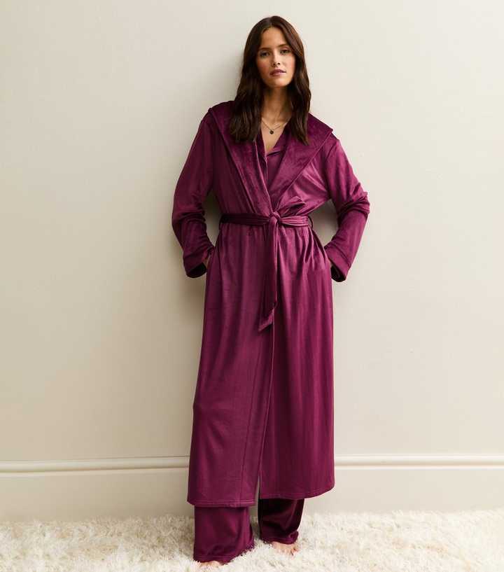 Dark Burgundy Velvet Robe