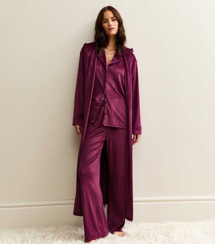 Dark Burgundy Velvet Robe