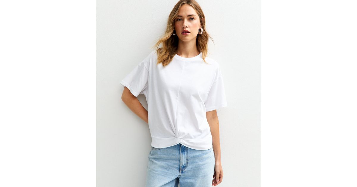 Twist Front T-shirt Black